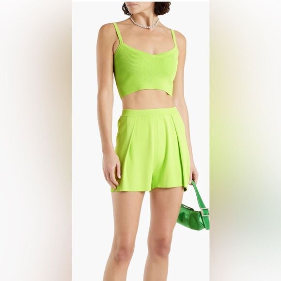 Lapointe Cropped Ribbed-knit Top Size XL - Picture 4 of 10